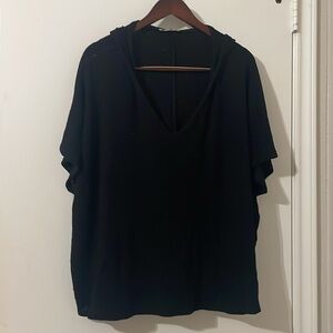 Tres Bien Black Hoodie With Pocket Size M